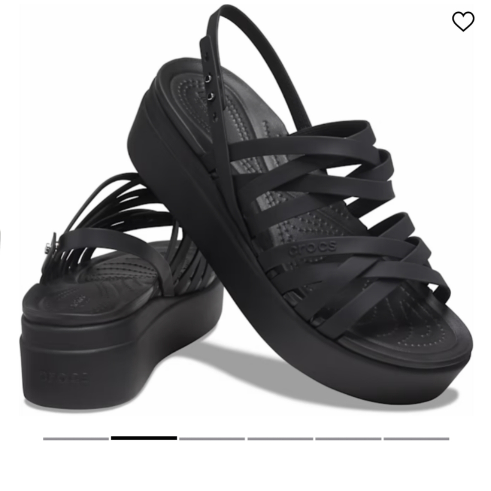 Crocs Brooklyn Strappy Low Wedge/Platform/Flatform Size 7